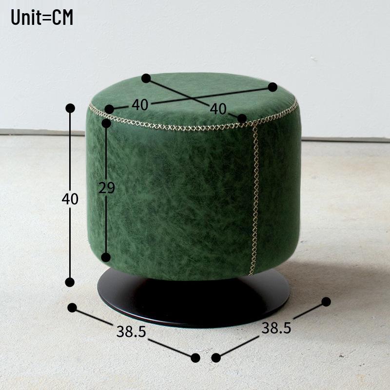 Hui Shi Retro Swivel Leather Bar Stool 