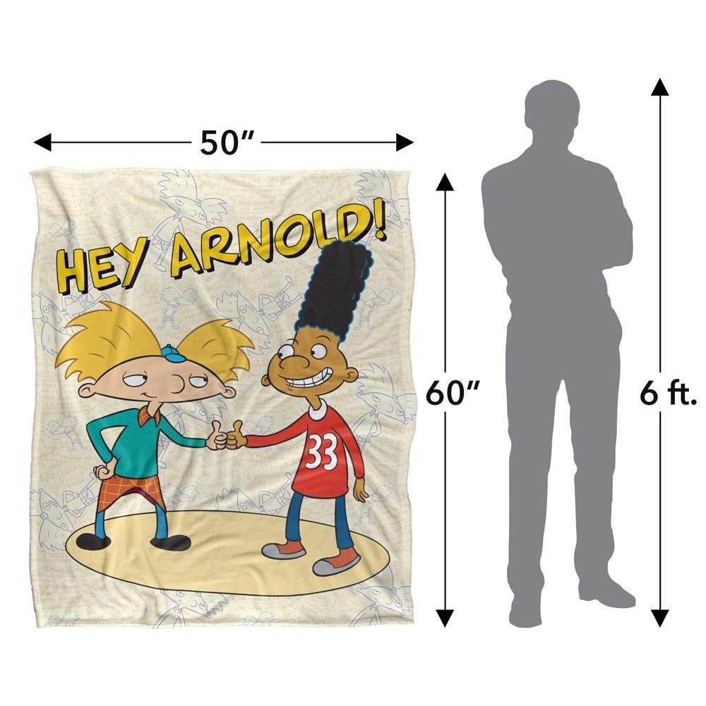 Hey Arnold! Silky Arnold & Gerald Supersoft Blanket
