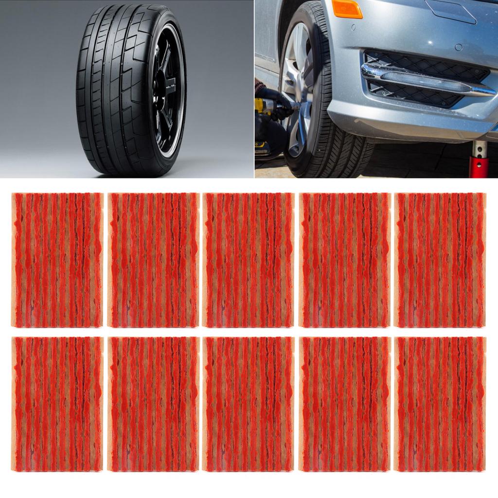 100pcs 100x3mm Tire Repair Plug Tubeless Tyre Rubber  ing Strip Puncture Recovery for Car Motorcycle