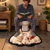Absorbent Toilet U-shaped Mat Sheep Pattern Bath Mat Novelty Bathroom Floor Rug  Bathroom