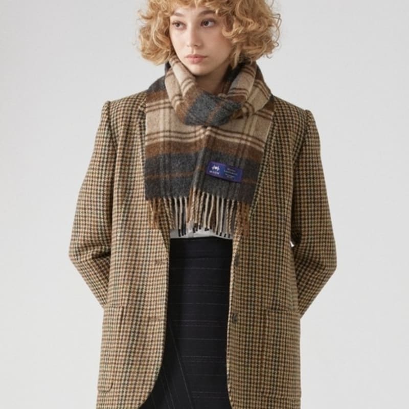 ABRAHAM MOON Шарф из мериносовой шерсти 25 см - Brigade Natural