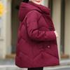 Middle Age Women Winter Short Down Jackets Vintage Embroidery Parkas Hooded Elegant Thick Warm Plus Size Down Coats Woman Outerwears