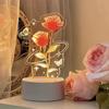 Eternal Flower 3D LED Night Light Rose Night Light USB LED Table Lamp for Bedroom Decoration Chirstmas Valentine's Day Gift