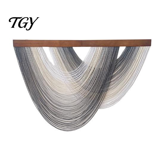 Bohemian Living Room Decoration Boho Wall Hanging Tapestry, Handwoven Cotton Rope Tapestry with Wood Rod, Decor Minimalist Gradient for Bedroom