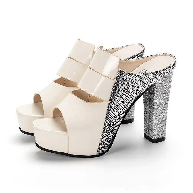 Женская обувь, летние тапочки, модные непромокаемые сандалии на высоком каблуке, женские нескользящие шлепанцы на толстом каблуке с открытым носком