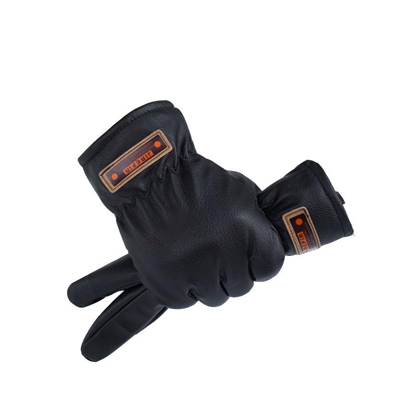 Новые зимние мужские перчатки из искусственной оленьей кожи, большие хлопковые перчатки для улицы, перчатки для езды, утолщенные, теплые, велосипедный прилавок