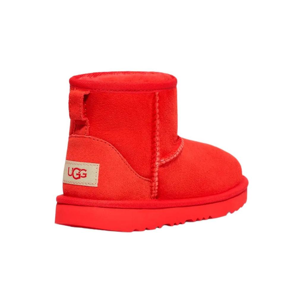 UGG Classic II Mini Sheepskin Round Toe Slip-On Low Ankle Boots Kids Boots Red 1017715K-CRP