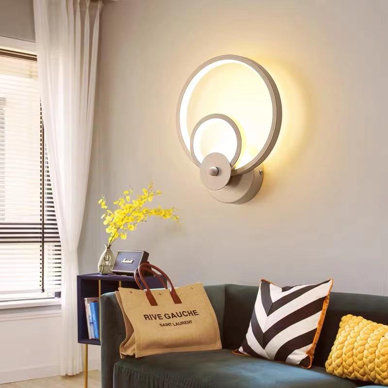 Настенный светильник, прикроватная лампа, черно-белый свет, роскошный стиль, спальня, светодиодный светильник, креативный, современный, минималистский, скандинавский, гостиная, проход для отеля