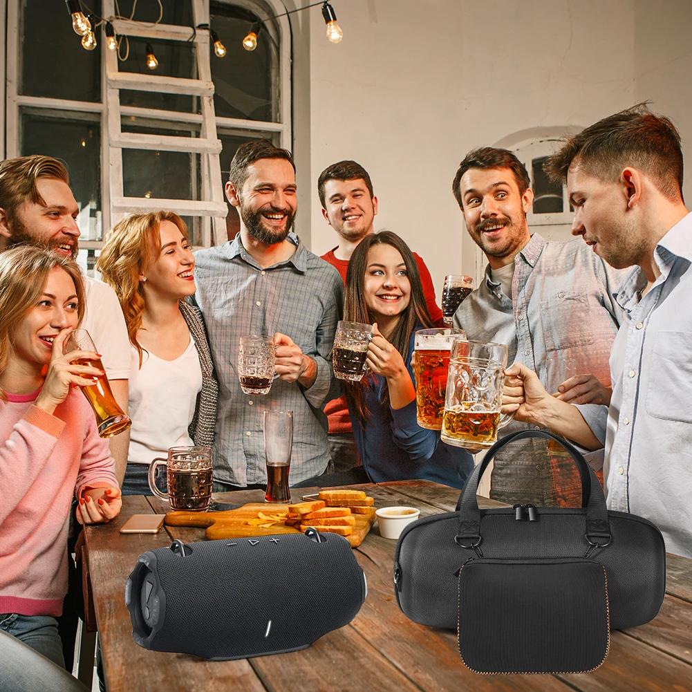 Hard Carrying Case with Zipper Pocket Bag&Shoulder Strap Travel Storage Bag Hard Shell Case for JBL Xtreme 4 Wireless BT Speaker