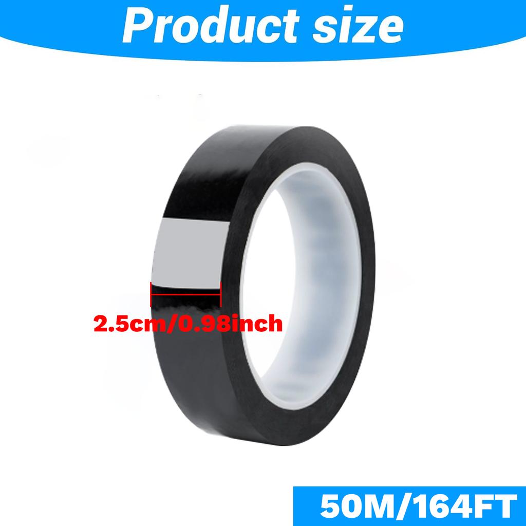 50М Черная пленка Высокотемпературная Затеняющая Водонепроницаемая Лента Графическая Магнитная Доска Электрическая Маркировочная Лента
