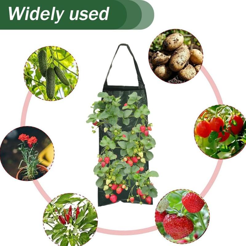 Hanging Strawberry Planter Hanging Planter Grow Bags Vertical Garden Bag for Strawberries Tomatoes Pot Aeroponic Tower