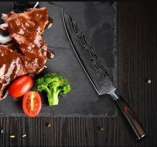 8-inch Chef Professional Japanese-style Damascus Steel Meat Cutting Tools Cooking Tools Kitchen Supplies