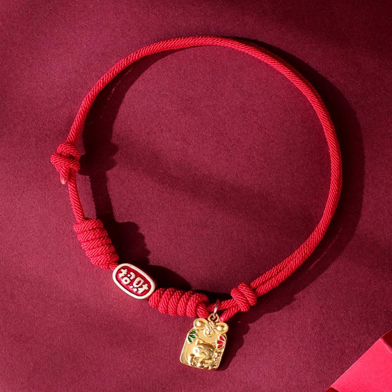 Ожерелье для питомца из красной веревки ручной работы: Привлекайте Богатство и Удачу для Кошек и Собак