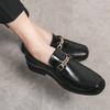 Большие размеры 38-48 мужские мокасины Slip on высококачественные деловые туфли в английском стиле повседневные туфли черные коричневые мокасины