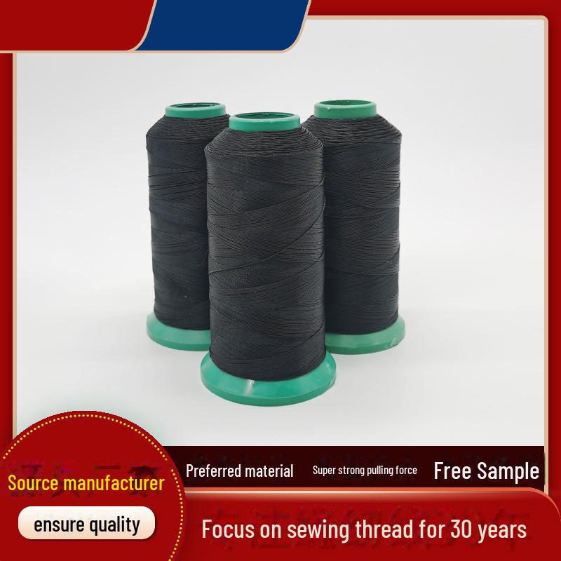 High-Strength Black Polyester Thread for Leather and Upholstery Sewing