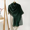 Элегантные женские шали корейские длинные шелковые шали простые роскошные шелковые шарфы женские