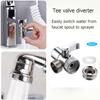 Faucet External Shower Head Bathroom Kitchen Faucet Splitter Set Basin Tap Diverter Valve Shower Nozzle Set for Salon