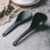 Plastic Non-Stick Rice Spoon Long Cooking Rice Spatula Scoop Black White Hangable Soup Spoon Kitchen Utensil Tableware4