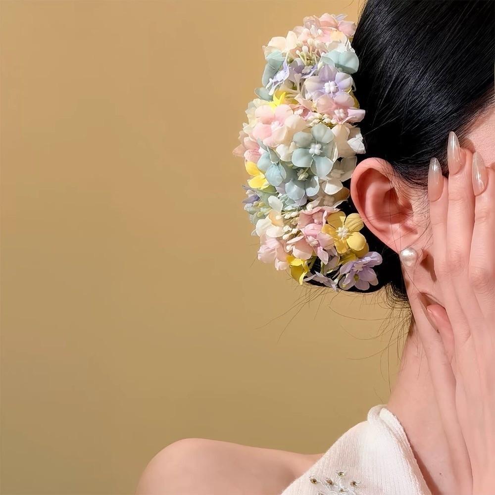 Vintage Colorful Flower Hair Stick Bohemian Fairy Side Clip Hairpin Chinese Style Thai Hair Fork Daily