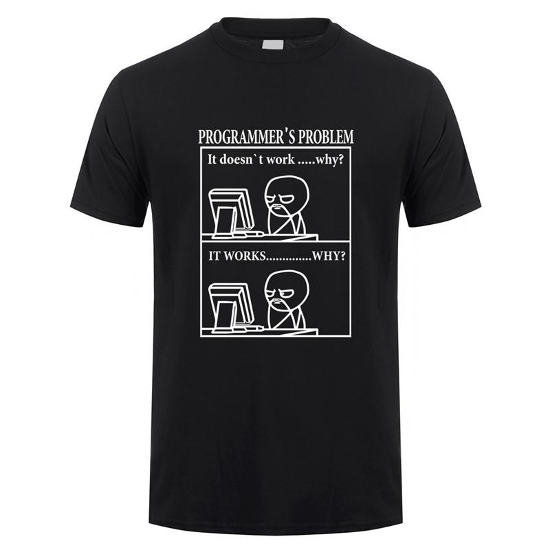 Смешная футболка программиста, разработчика, мужская, хлопковая, с коротким рукавом, компьютерная, гиковская, мужская одежда, JL-088