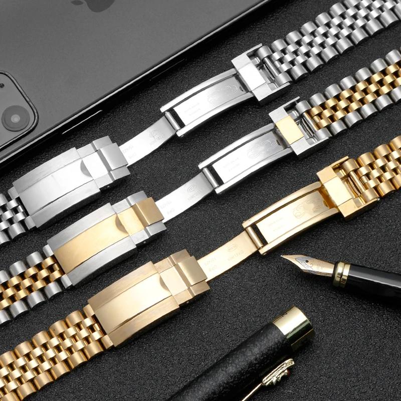 Watch Accessory Strap Stainless Steel Strap Uitable For Rolex Steel Watchband Daytona Green Black waterGhost Submariner Bracelet