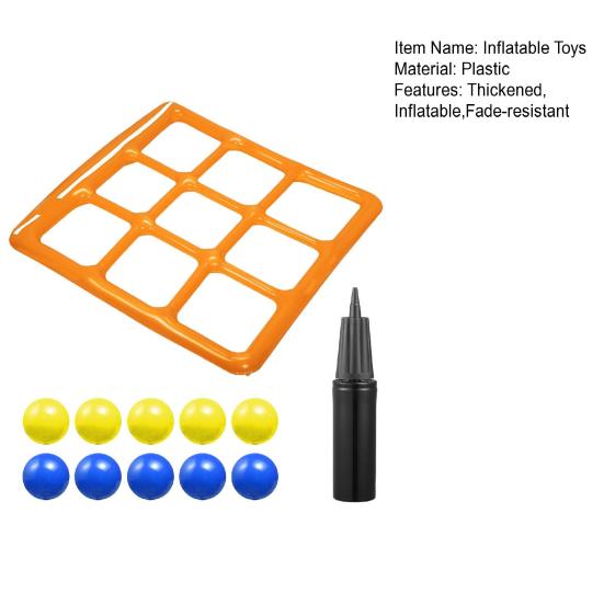 Надувной бассейн Крестики-нолики Игра Водонепроницаемая плавающая доска с мячами Семейная уличная вода