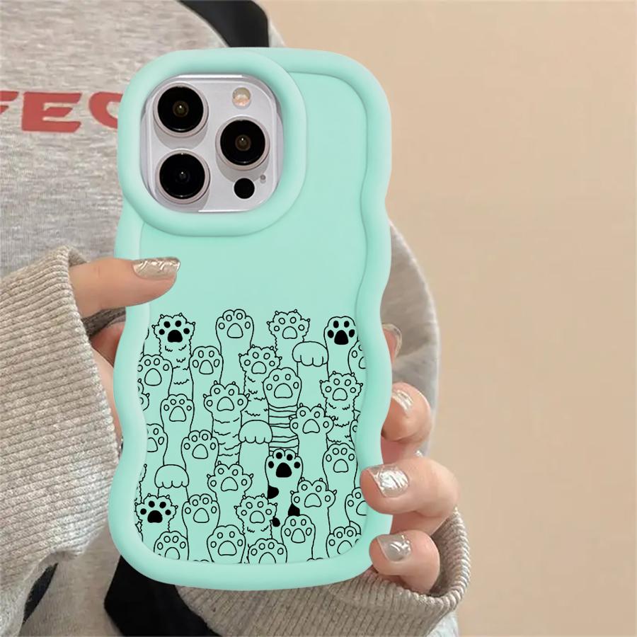 Милый Котик Прекрасный Чехол для iPhone 15 Plus 12 XR 8 17 Air 13 11 14 16 Pro Max Мягкая Накладка на Телефон