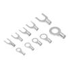 320Pcs Ring Terminal Fork Connector Kit Non Insulated Wire Lugs Battery Cable Terminals Electric Copper Crimp Fork Round