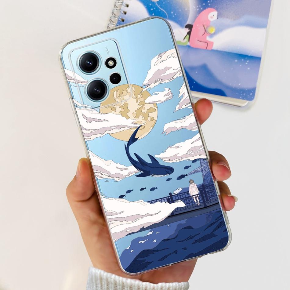 Для Xiaomi Redmi Note 12 4G Чехол Redmi Note12 4G Модный Крутой Расписной Мягкий Силикон ТПУ Чехлы для Телефона