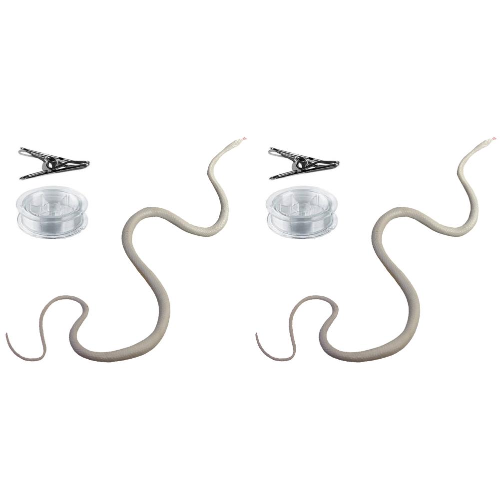 47,2-дюймовая змея-шутка с зажимом для веревки, реалистичная поддельная игрушка-змея, кляп, подарок (белый)