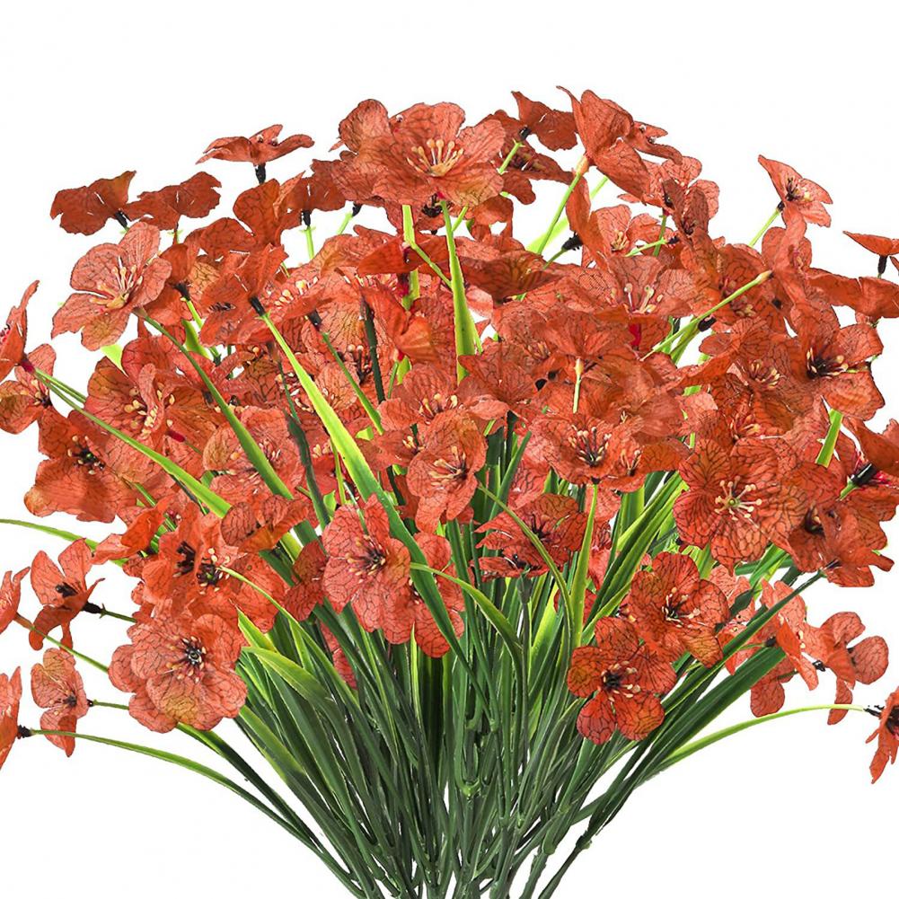 Vibrant Artificial Plants UV Resistant Artificial Flowers Realistic No Fade Faux Plants for Home Window Box Porch Decoration