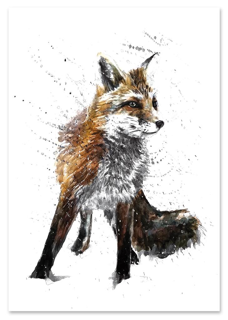 Poster Fox Abstraction Art Print
