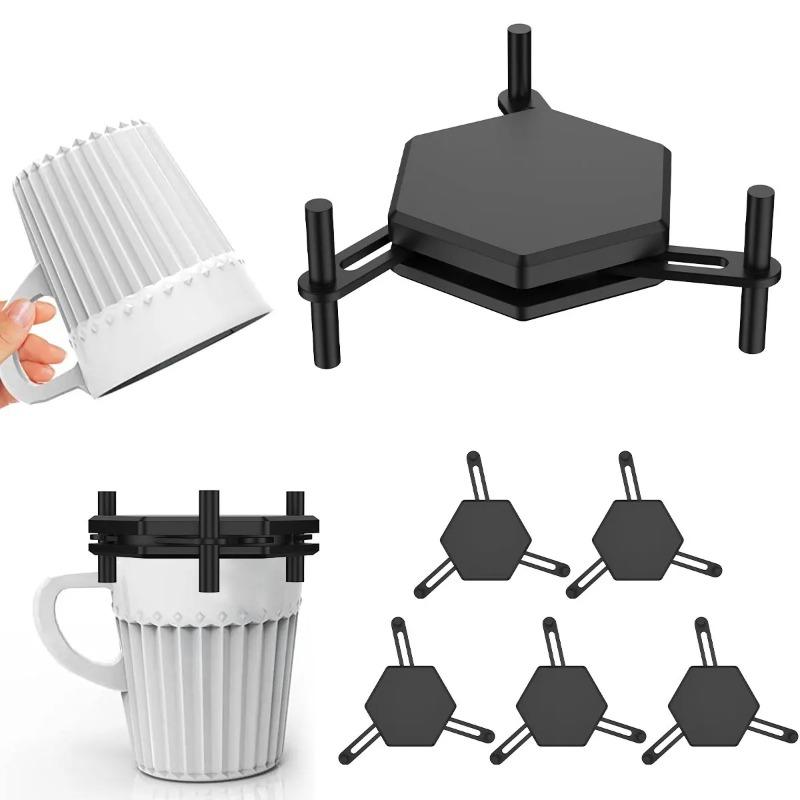 6/12 шт держатель для хранения кофейных кружек регулируемый настольный органайзер для чашек полка кухонный шкаф штабелируемый органайзер для кофейных чашек