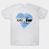 Футболка женская шероховатый I Love Botswana Heart Flag Harajuku Print Kawaii футболка летняя женская футболка с коротким рукавом топ футболка