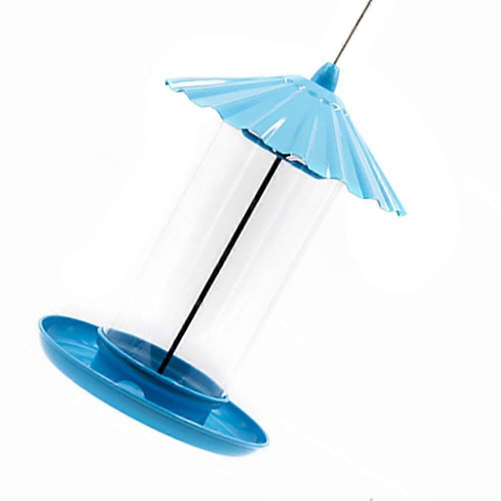 1pc Plastic Bird Feeder Outdoor Practical Hanging Bird Feeder Balcony Feeder