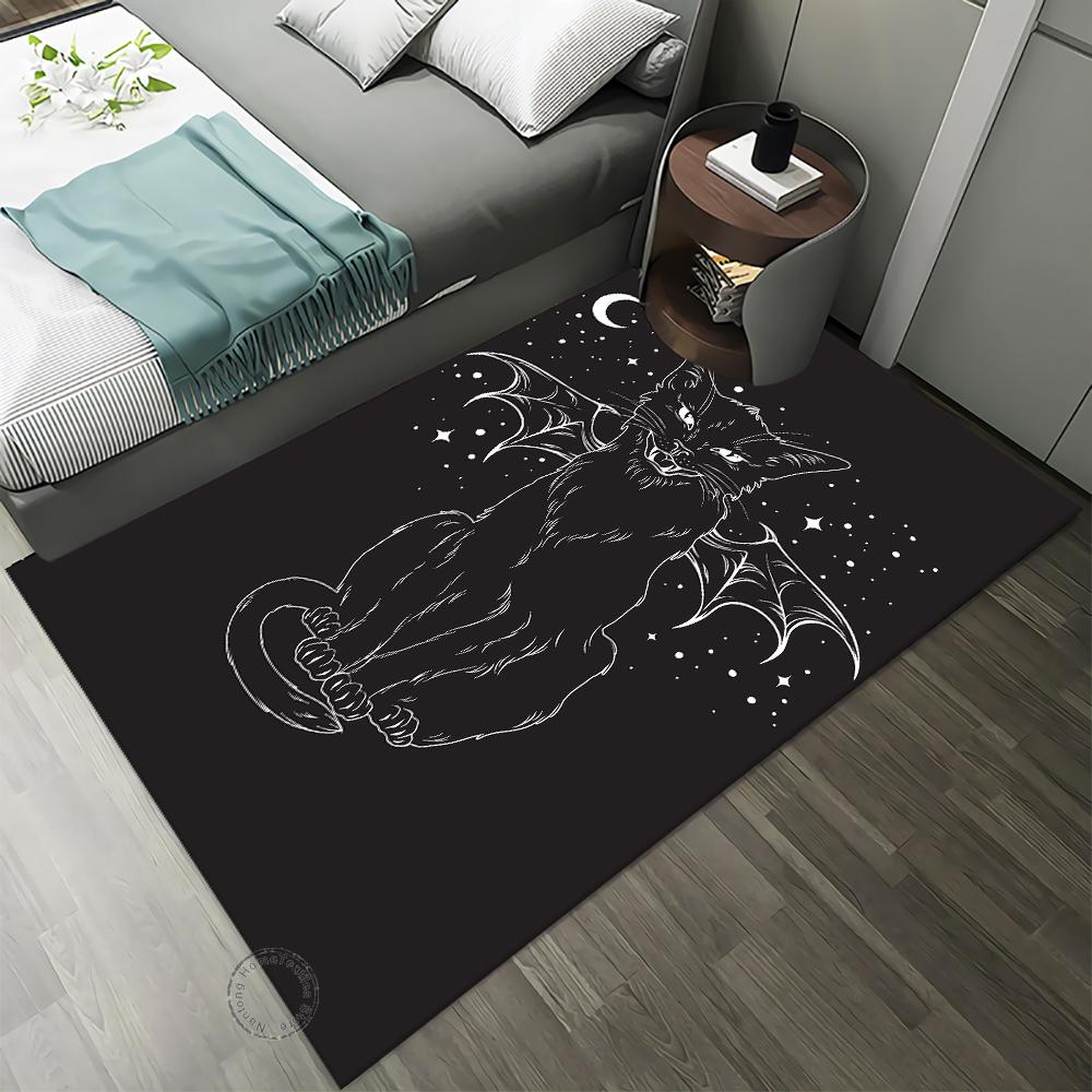 Настраиваемый коврик для гадания Mystery Lounge, напольный коврик для спальни, ковер для комнаты, домашний декор, ковер с черным котом, коврик для гостиной