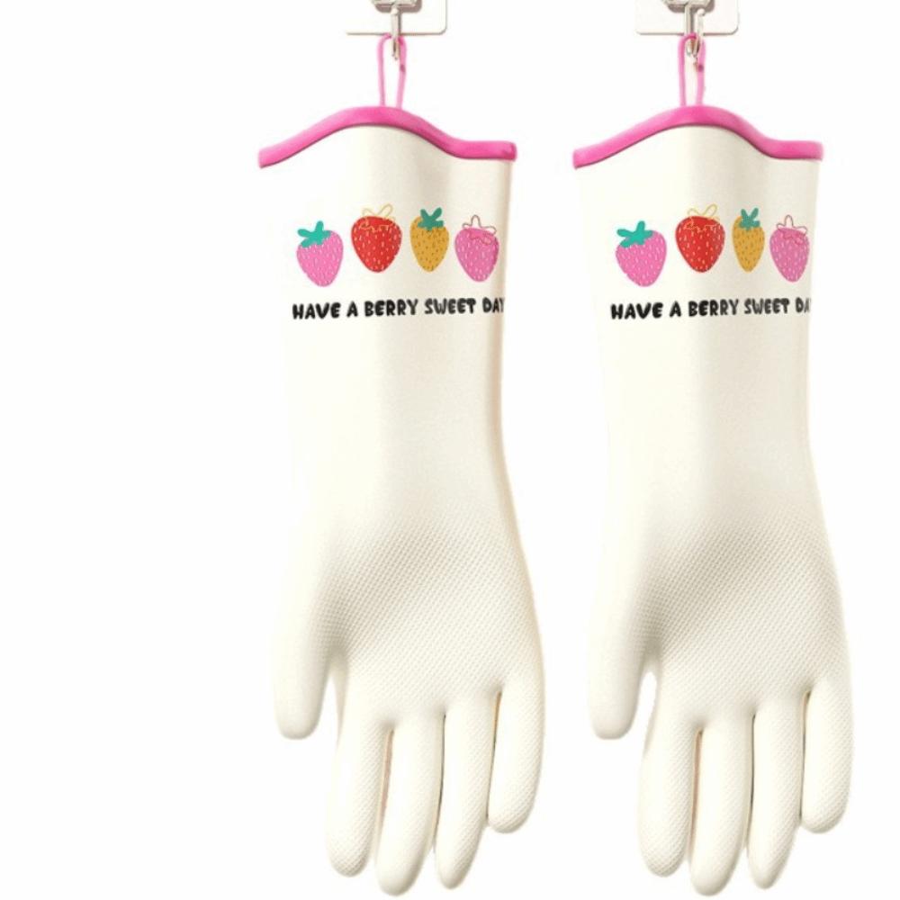 Wear-resistant Kitchen Gloves Waterproof Food Grade Cleaning Gloves Thickened Cartoon Dishwashing Gloves Household Cleaning
