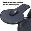 Computer Chair Mounted Mouse Extension Platform Tray Armrest And Anti Slip Mouse Pad Design
