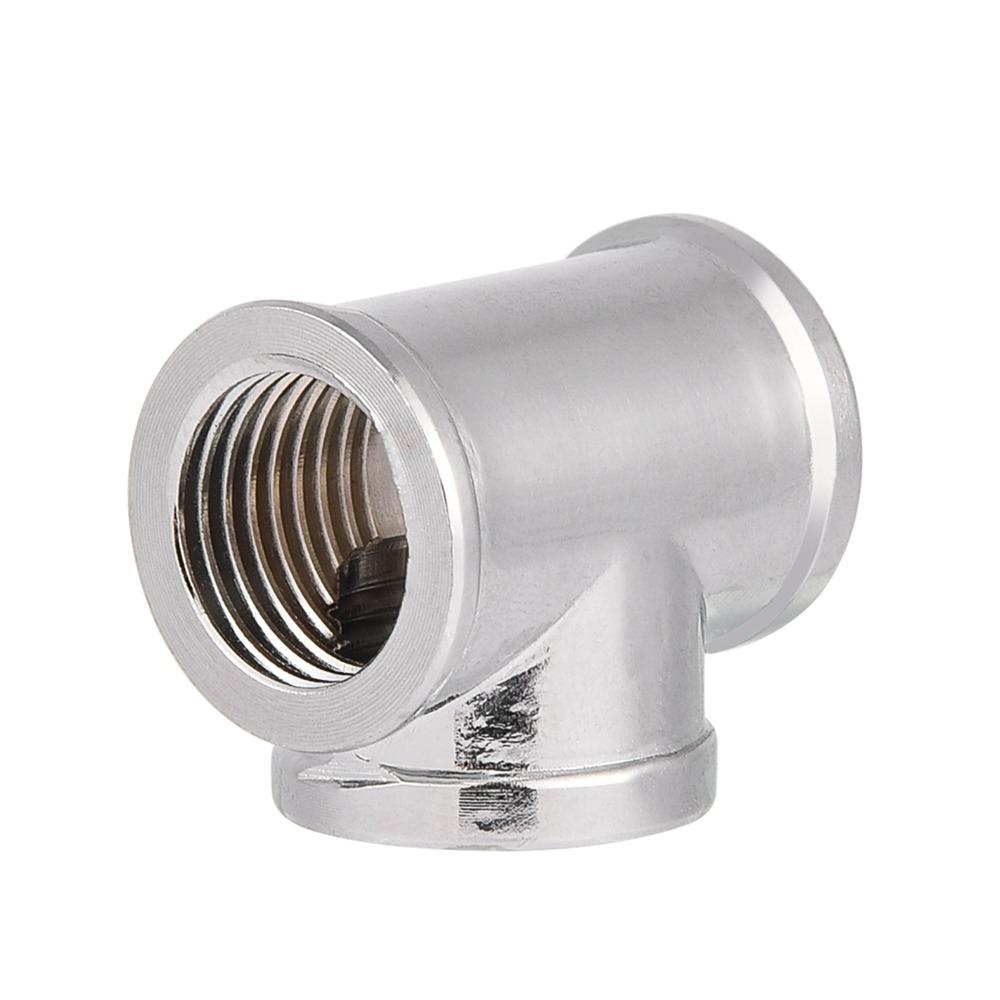 3 Way T Shape Fitting Silver Tube Connector durable PC Cooling Accessories Water Cooling Systems
