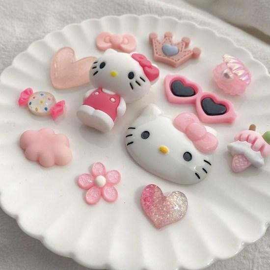 Набор из 12 деталей для украшения обуви Pink Kitty, популярный персонаж в Корее