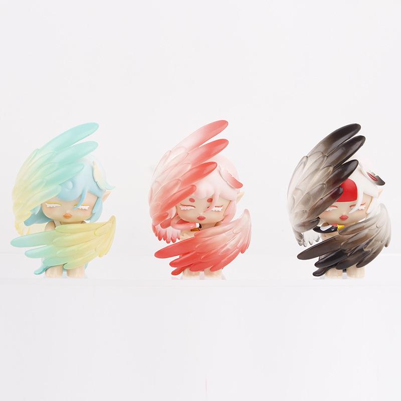 Original SM Series: Hand-Painted Divine Bird Figurines - Parrot, Red-Crowned Crane, Bifang, Flamingo, Egg Capsule, Cake Model.