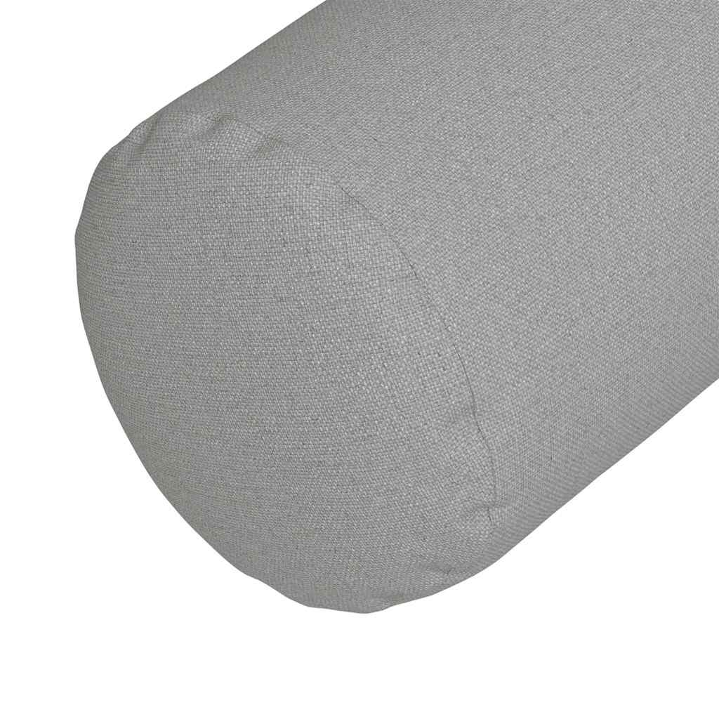 Bolster Cushions 2 pcs Cloud Grey Ø 15 x 40 cm Fabric