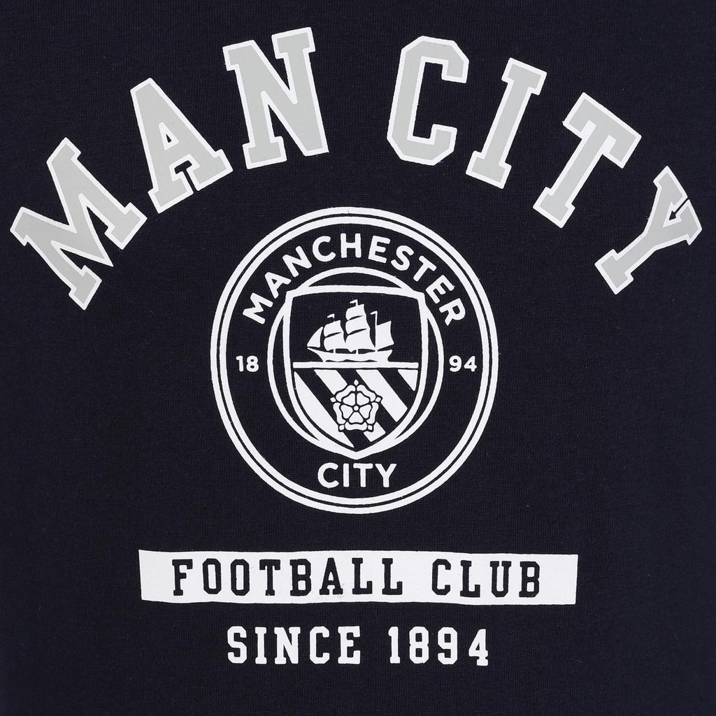 Manchester City FC Boys Crest Long-Sleeved T-Shirt
