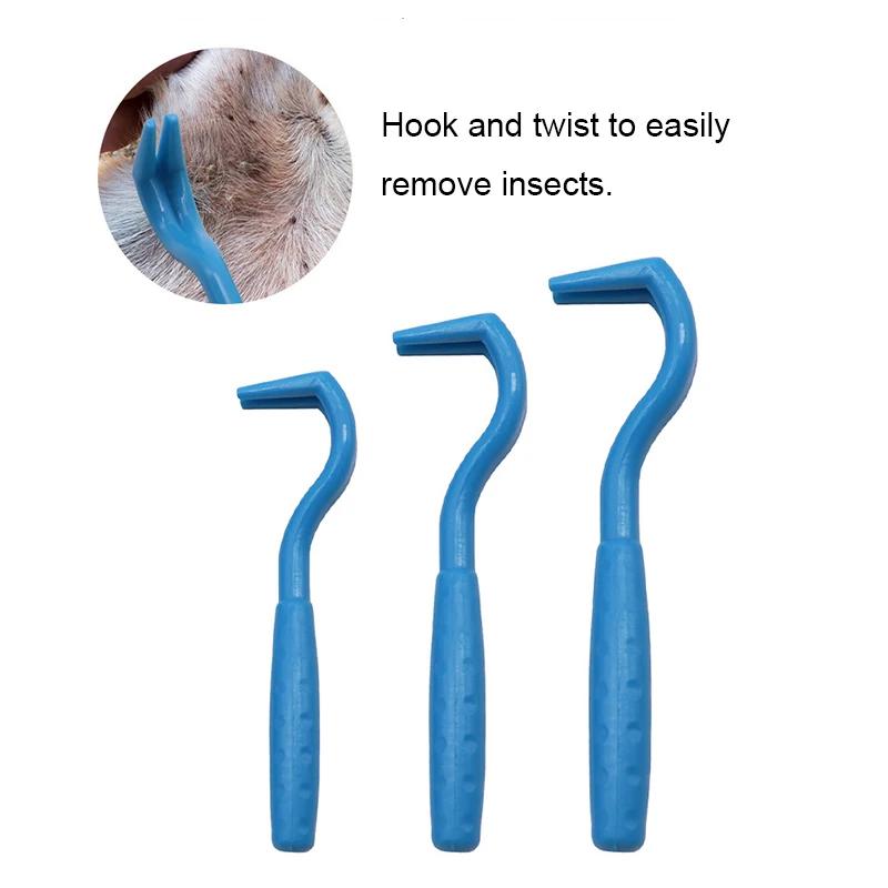 3 комплекта, крючок для удаления блох, пинцет для удаления клещей, зажим для домашних животных, кошек, собак, зажим для клещей, аксессуары для удаления клещей, экстрактор от блох для домашних животных, аксессуары для собак