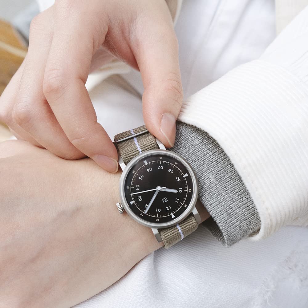 Maven Watches 34mm THE URBAN SCOUT SERIES Minimalist Fashion Watch (MUS-03 KHAKI P 34MM)