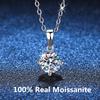 Certified VVS1 D Color Moissanite Necklace Simple Four Paw Pendant 1 CT Diamond Necklace Women Wedding S925 Silver Jewelry