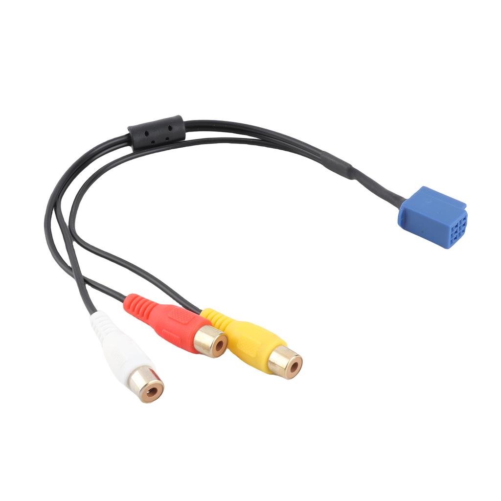 Автомобильный RCA-адаптер VTR-кабель 6-контактный синий A/V-порт Замена для Toyota