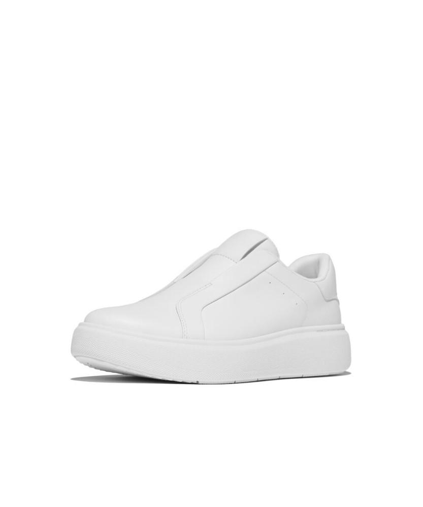Fitflop [Rtg] Женские кожаные/замшевые кеды без шнурков - Urban White (Ft59K2N131)