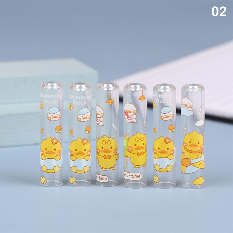 6 шт., чехол для карандаша, мультяшная кепка-карандаш, шляпа, студенческий пластиковый защитный инструмент для карандаша