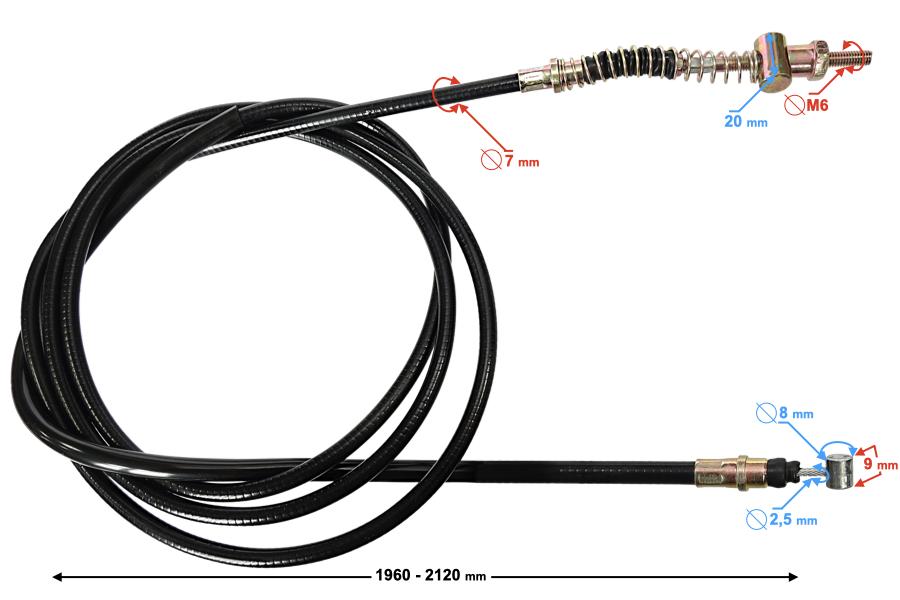 Linka Hamulca Tylnego Do Skutera Z Silnikiem Gy6 210Cm